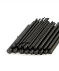 Center Transfer Punches Set With Stand, 28 Piece Machinist Kit In Heat Treated Steel With Black Oxide Finish, punch rods displayed