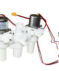 12V DC Smart Toilet Bidet Dual Solenoid Water Valve Manifold ZNF-A 0.5-8 Bar Pulse Width 30ms Three Threaded Ports