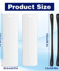 Two Pack Appliance Sliders For Refrigerators And Heavy Furniture, 48 By 8 Inch Moving Pads With Pull Straps shown with dimensions