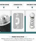 Drive In Ball Catch Kit For Interior Doors, adjustable tension, solid steel ball, satin silver finish, 13/16 in x 1 in