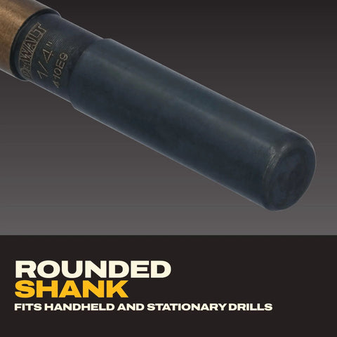 DEWALT countersink drill bit with rounded shank for handheld or stationary drills