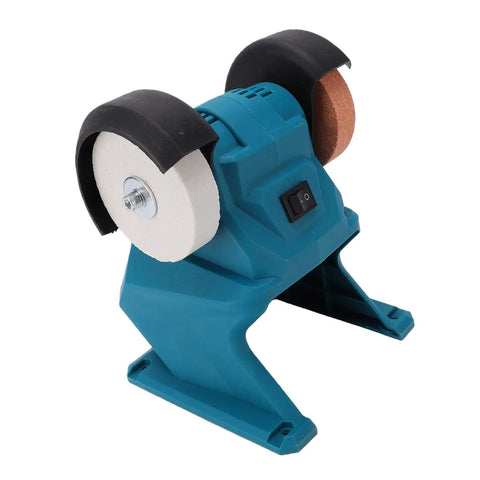 Cordless Mini Bench Grinder With No Nonsense Setup And Knockout Suction Base Running 5500 RPM Dual 70 MM Wheels for sharpening tools