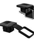 Flag Emblem Trailer Hitch Cover For 2 Inch Receivers, black TPU, easy install on trailer hitch, dustproof plug cap, protects from debris and scratches.