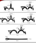 60 Piece Automotive Wire Loom Routing Clip Kit With Universal Wiring Harness Clips In 6 Sizes, Replacement Car Cable Ties, detailed view