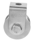 Front view of Stainless Steel Door Pulley Wheel Built Tough Track Roller For Sliding Gates Smooth Operation And Quiet Performance Durable Gate Roller.