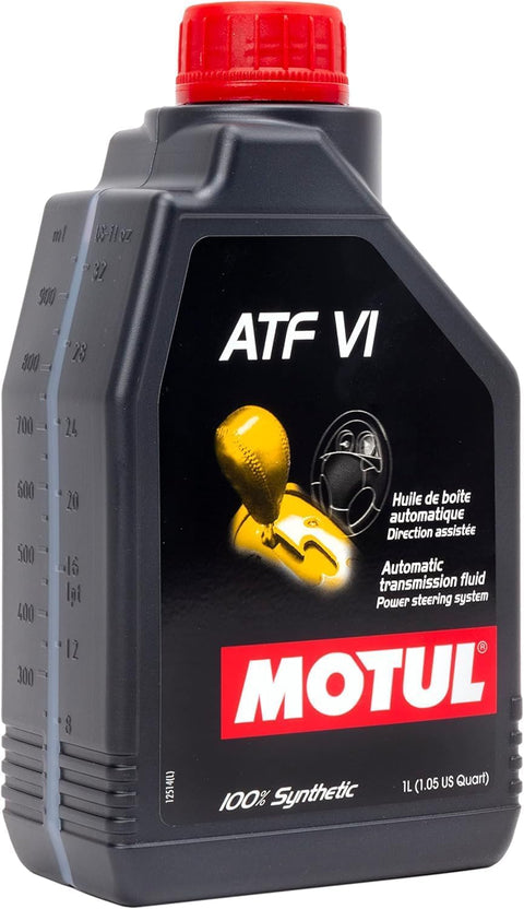 100 Percent Synthetic Dexron VI Automatic Transmission Fluid For Modern Automatics And Power Steering Systems With Smooth Shifting And Anti Wear Protection Dexron VI Compatible High Performance ATF 1 Liter, 1L bottle