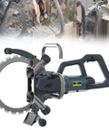 Beefy Electric Ring Saw Concrete Cutter With Integrated Water Pump For Hard Wall Grooving And Masonry Work Featuring Nine Thousand Watts Output And Twenty Seven Centimeter Cut Depth For No Sweat Jobs, handheld design with cutting blade visible.