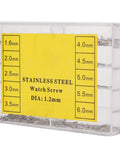 Level Up Your Watch Game With This Heavy Duty Stainless Steel Screw Repair Kit Featuring An Organized Labeled Case For Quick Fixes And Tidy Small Parts Storage. Includes screws from 1.6mm to 6.0mm.