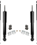 Front And Rear Shock Absorber Replacement Kit For Chevy Silverado GMC Sierra 1500HD 2500HD 2500 Heavy Duty, visible with bushings and washers.
