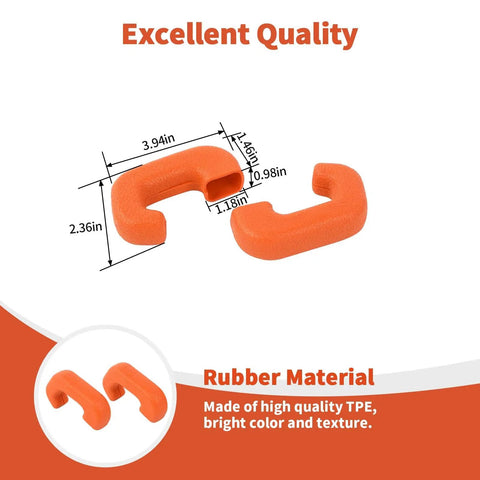 Tow Hook Covers For Ford Bronco Sport And Maverick FX4 Off-Road Tremor, Front Tow Hook Cover Rubber Sleeve Protectors In Orange