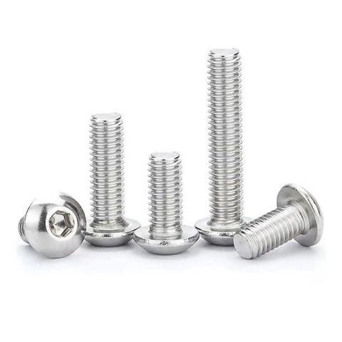 M5 X 5mm Button Head Socket Cap Screws 304 Stainless Steel Full Thread Metric Hex Bolt Quantity 50 display