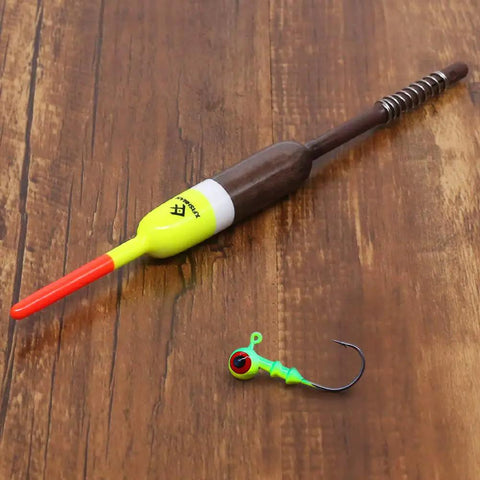 High Visibility Balsa Fishing Floats Assortment Spring Bobbers One Half Inch Pencil Style Five Pack For Crappie Panfish Walleyes