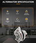 Dope Replacement Alternator For Mitsubishi Lancer 2.0L 2008 2015 Fits DE ES Sportback Evolution 2.0L 1800A155 OE Grade Auto Electrical Part Ready To Roll with 135A, 12V specification