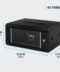 Heavy Duty Wall Mount Server Rack Cabinet With Locking Tempered Glass Door And 19 Inch Standard Layout For Network Switches Routers Patch Panels, 9.45 in height, 23.62 in width, 17.72 in depth.