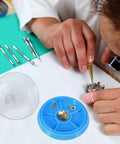 Pro Grade Watch Movement Dust Cover Tray With Six Slots Plastic Anti Dust Guard Accessory Storage Box for watchmakers in use