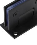 Glass Shower Door Hinge Heavy Duty Stainless Steel 90 Degree Hinges for Frameless Glass Doors close-up with rubber gaskets