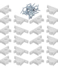 White Plastic Cabinet Door Ball Catches With Screws, 30 Pack, visible layout showing catches and screws arrangement