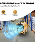 Heavy Duty Utility Blower Fan 8 Inch Portable Ventilator 3300 RPM High Velocity Air Extractor 1500 Cubic Meters Per Hour