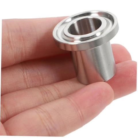 Gatuida 2 Pack Stainless Steel Quick Connector Hose Clamps With Leakproof Seal For Garden Water Pipe Repair And Hydraulic Line Adapter Making Easy Diy Connections A Snap, stainless fitting in hand