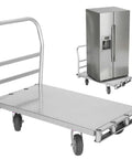 Built Tough Steel Platform Truck Dolly With Two Thousand Five Hundred Lb Load Rating Triple Side Handles smooth platform with fridge.