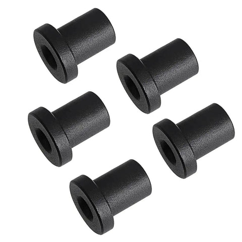 1-3/8 Inch Matte Black Sliding Barn Door Spacers Replacement Kit For Flat Track Set Of 5 - Solid Iron Hardware Spacers For Wall Mount And Track Alignment