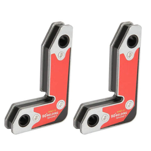 Heavy Duty 2-Piece Magnetic Welding Clamps For Perfect 30 60 And 90 Degree Angles With Super Strong Iron Boron in detail view.