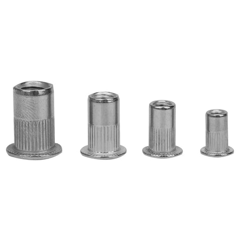 Heavy Duty Stainless Steel Rivet Nut Insert Kit M3 M4 M5 M6 Mixed Nuts For Metal Fabrication Automotive And Furniture Assembly Pro Grade 200 Piece Set