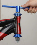 Bicycle Headset And Bottom Bracket Press Tool Set, Aluminum Alloy Build, precision installation on red bike frame