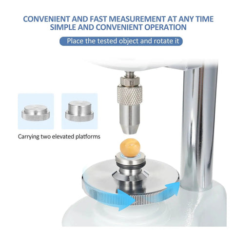 Straight Up Accurate Mini Grain Hardness Tester Meter With Crisp Digital Screen For Farm Fresh Seed Checks showing measurement platform details.