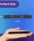Two Pack 395nm UV Black Light Flashlights Mini Pen Light With Clip Waterproof For Pet Urine Stains Bed Bugs Hotel Inspection Dry Stains Leak Detection Scorpion Areas And Hidden Marks, 5.1in aluminum