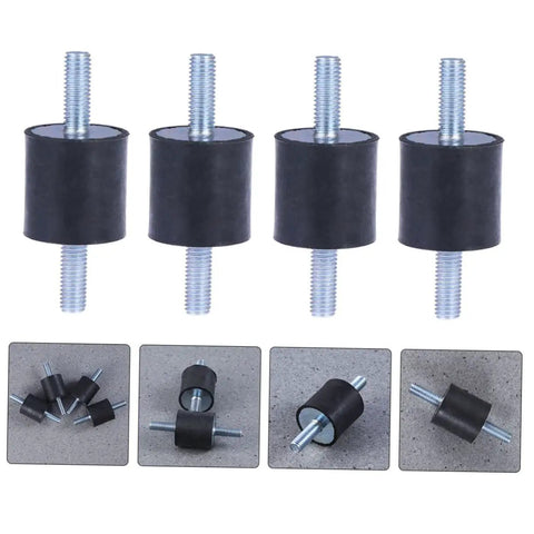 5 Pack Rubber Isolator Mounts For Vibration Dampening And Noise Reduction, Silent Blocks For Air Compressors, Engines, Fitness Equipment, Heavy Duty Vibration Dampers, Easy Install, 80x30x30 mm rubber mounts with threaded studs