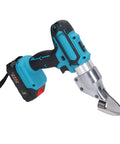 Fafeicy 21V Cordless Electric Metal Shears With Led Light And Variable Speed, showcasing compact design and metal cutting blade.