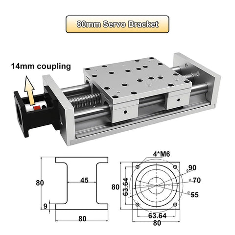 Badass Heavy Duty Ball Screw Slide Table handles eighty kilogram loads with precision 0.03 mm in rugged aluminum housing.