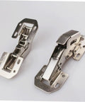 Soft Close Cabinet Door Hinges 4 Inch Stainless Steel Concealed Damping Hardware for Kitchen Cabinets and Closets Rust Resistant Self Closing Hinges with Quiet Close 4 Pack, shown in stainless steel with concealed mounting design.