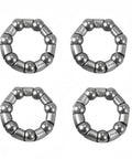 Crank Ball Bearing Set 4 Piece 0.24 Inch Diameter With Seven Stainless Steel Balls For Bike Bottom Bracket Rear Axle And Wheel Frame