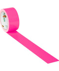 Neon Pink Duct Tape 1.88 Inch By 15 Yard Heavy Duty Roll for Repairs, Crafts, and DIY Projects, shown unrolling.