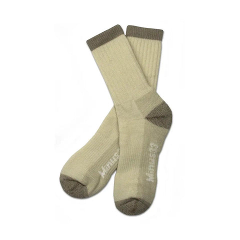Merino Wool Hiking Socks With Cushioned Arch Support, Moisture Wicking, Tan Color, Extra Large, Seamless Toe, Reinforced Nylon.