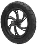 12 Inch Electric Scooter Tire With Wheel Hub Rubber Tyre Replacement 12 1/2 X 2 1/4, viewed from side angle, durable design.