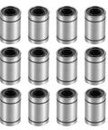 12-pack LM8UU 8mm linear ball bearings with rubber seals