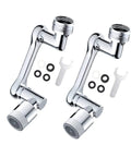 1080 Degree Rotating Faucet Extender Dual Outlet Aerator 2 Pack Universal Swivel Extension for Bathroom Sink with tools