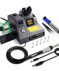 Dual Digital Display Soldering Station Kit With 90W Iron 302F To 842F Temperature Range Fahrenheit And Celsius Readouts