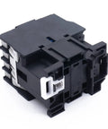 CJX2-1810 220V AC Contactor for 3 Phase Motors, 3 Pole Plus 1 NO, compact design, heavy-duty, perfect for frequent motor starts.