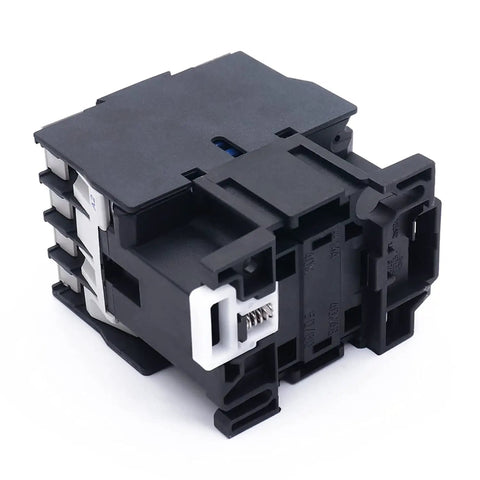 CJX2-1810 220V AC Contactor for 3 Phase Motors, 3 Pole Plus 1 NO, compact design, heavy-duty, perfect for frequent motor starts.
