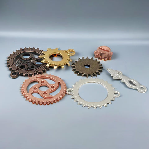 Gear Charms Set 50g Random Mixed Antique Clock Gears For DIY Jewelry Making Crafts Alloy Cog Pendants For Hobbyists And Craft Enthusiasts Dope Steampunk Accessory Kit