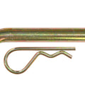 Five Eighth Inch Hitch Pin Assembly Zinc Yellow For Two And A Half Inch Receiver Fits Tow Truck Trailer Equipment With Heavy Duty Zinc Plating