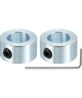 Two Pack Bore One Half Inch Shaft Collar Seven Eighths Inch Outer Diameter One Half Inch Thick Carbon Steel Zinc Plated With M Six Set Screws And Wrench