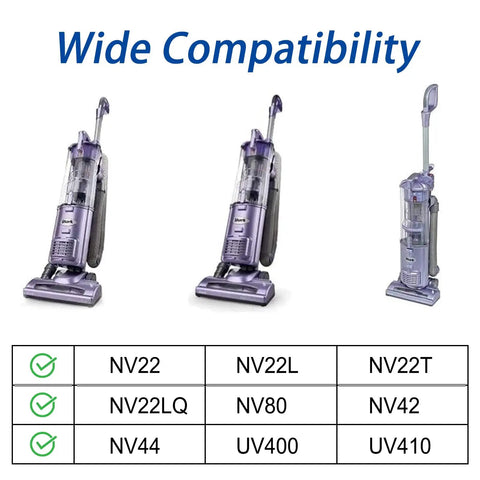Wide compatibility chart for Heavy Duty Vacuum Hose For Navigator Series, showing models NV22, NV22L, UV410