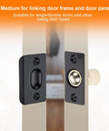 Door Ball Catch Replacement Kit 6 Pack, Adjustable Closet Ball Bearing Door Latch in black, installed on interior door frame.