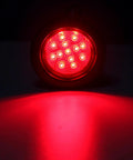 2.5 Inch Round LED Marker Lights Set Of 20 Amber And Red With 13 LEDs Each Reflectors Sealed Flush Mount Grommets And 2 Prong Wire Pigtails