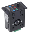 1.1KW VFD Inverter With 176-264V Input And 0-220V Output For Spindle Motor Speed Control, 0.1-400Hz Range, Copper Core Coil, High Load Capacity, Built For Beast Performance. Black VFD control unit with dial and LED display